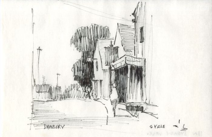 Sydney Vale FRSA - Mid 20th Century Pen and Ink Drawing, Danbury