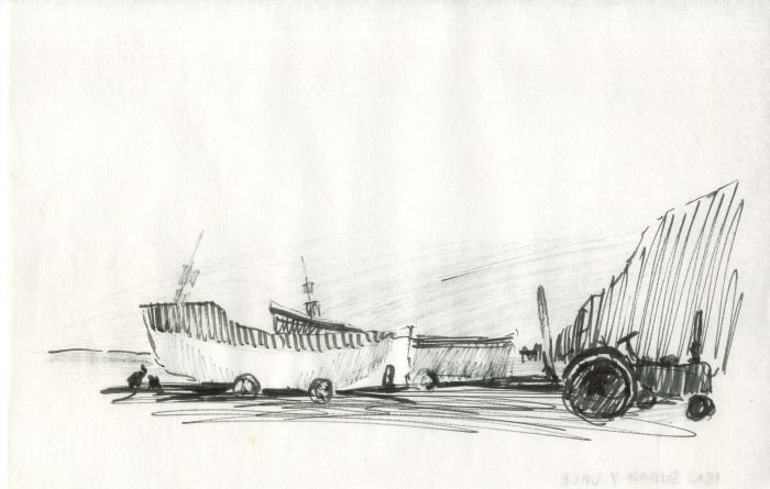 Sydney Vale FRSA - Mid 20th Century Pen and Ink Drawing, On the Farm