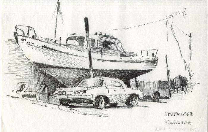 Sydney Vale FRSA - Mid 20th Century Pen and Ink Drawing, Ravenspur