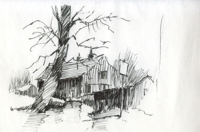 Sydney Vale FRSA - Set of 3 Mid 20th Century Pen and Ink Drawings, Landscapes