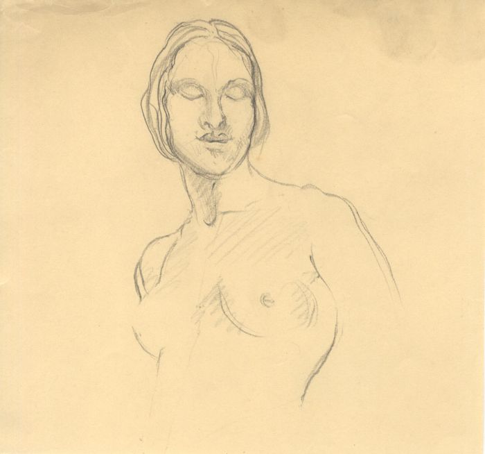 Elinor Bellingham-Smith - Fine Early 20th Century Graphite Drawing, Nude Study