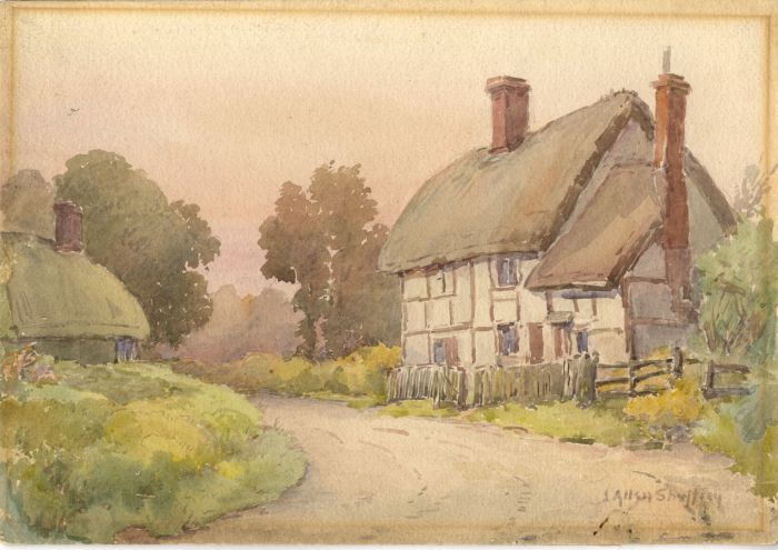 James Allen Shuffrey BWS (1859 - 1939) - 1914 Watercolour, Radley on Thames
