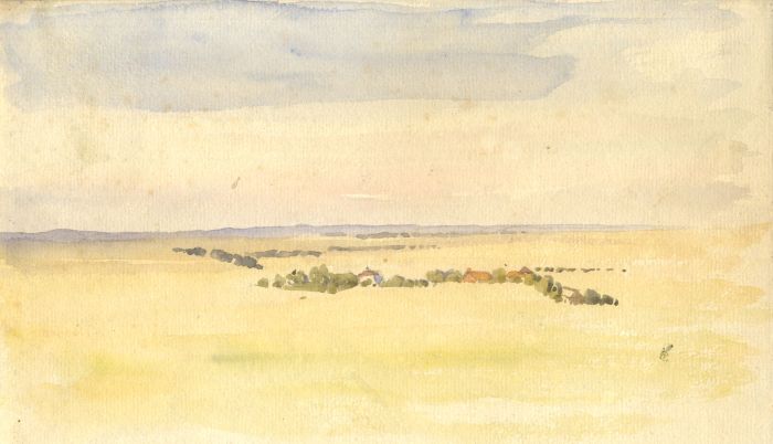 Austin Blomfield - Mid 20th Century Watercolour, Landscape with Grazing Sheep