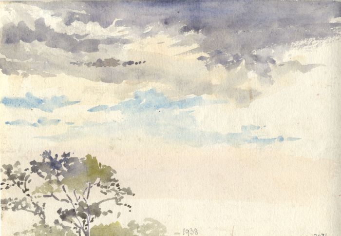 Austin Blomfield - 1935 Watercolour, Perranporth Costal Landscape