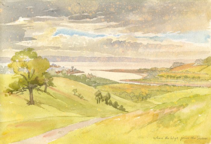 Austin Blomfield - Mid 20th Century Watercolour, Where the Wye Meets the Severn