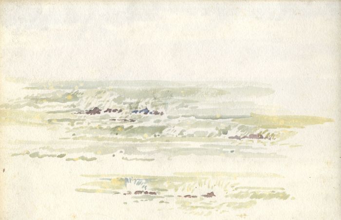 Austin Blomfield - 1934 Watercolour, St Catherine's Island at Dusk, Tenby