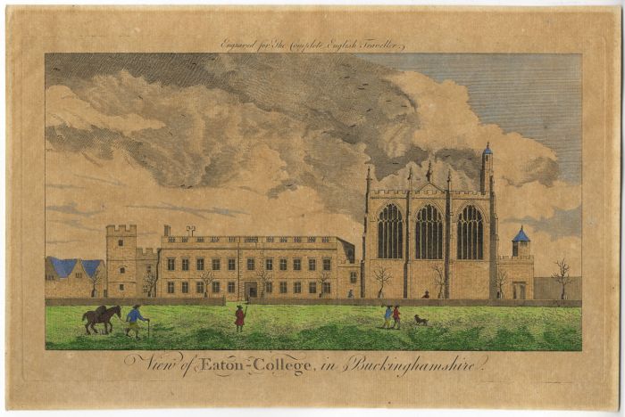 18th Century Engraving - View of Eton College
