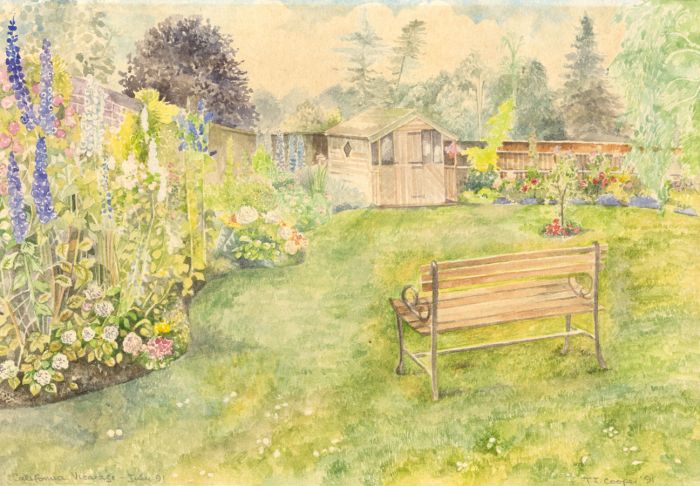 T. J. Cooper - 1991 Watercolour, California Vicarage