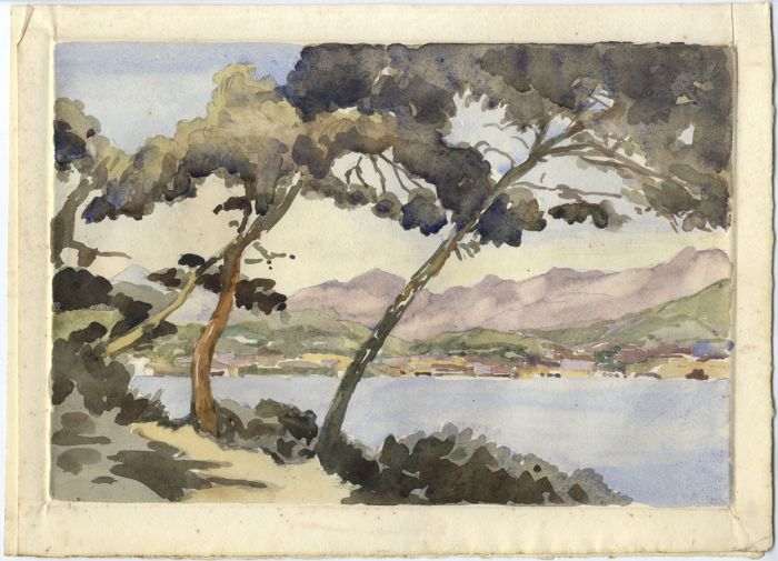 Henry Balmforth - Mid 20th Century Watercolour, Mediterranean Lake Scene