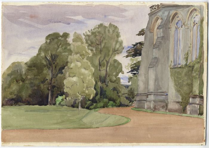 Henry Balmforth - 1952 Watercolour, View of a Church and Grounds