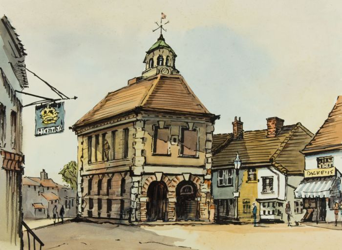 Sydney Vale FRSA - Large Mid 20th Century Watercolour, Market Hall, Old Amersham