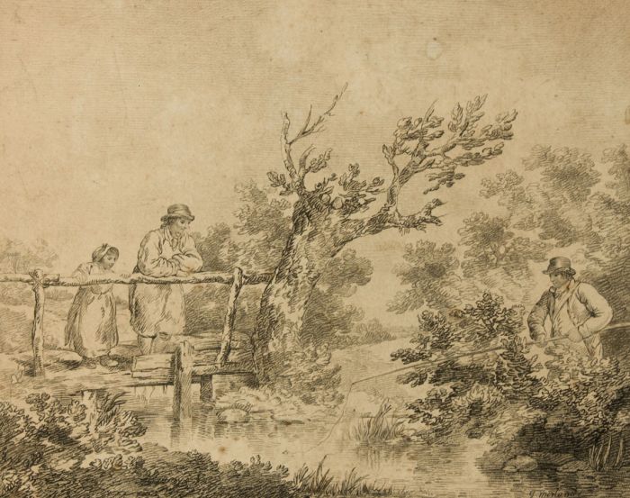 George Morland - 1805 Engraving, Summer Evening