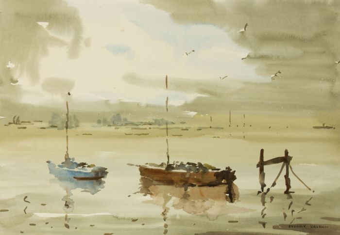 Sydney Vale FRSA - Large Mid 20th Century Watercolour, Low Tide