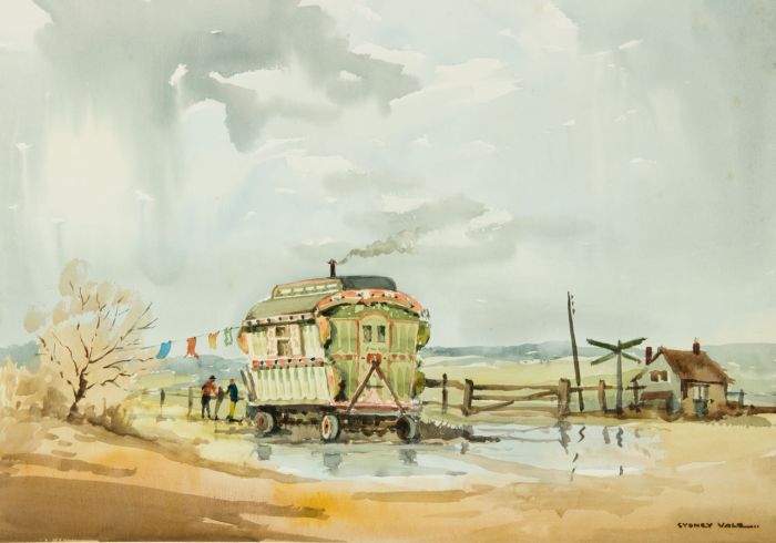Sydney Vale FRSA - Mid 20th Century Watercolour, Traveller's Wagon