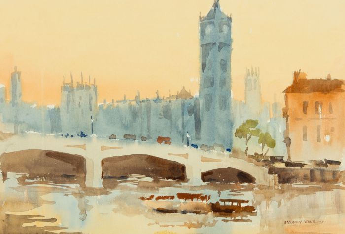Sydney Vale FRSA - Mid 20th Century Watercolour, Houses of Parliament, London