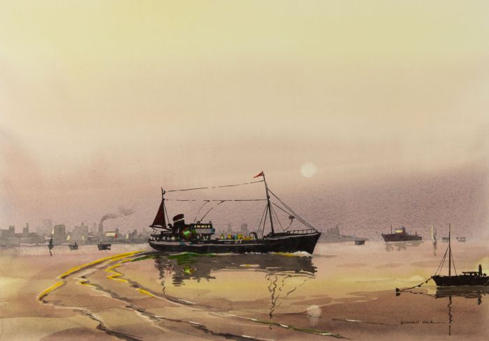 Sydney Vale FRSA - Mid 20th Century Watercolour, Starboard Light, River Thames