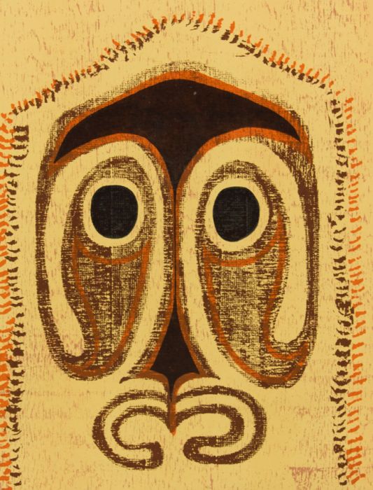 Aisla C. McColville Oxline - 1985 Lithograph, Papua New Guinea