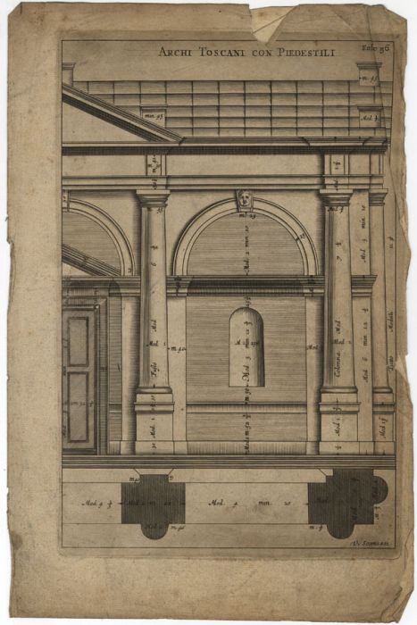 Vincenzo Scamozzi - A Pair of 18th Century Engravings, Architectural Studies