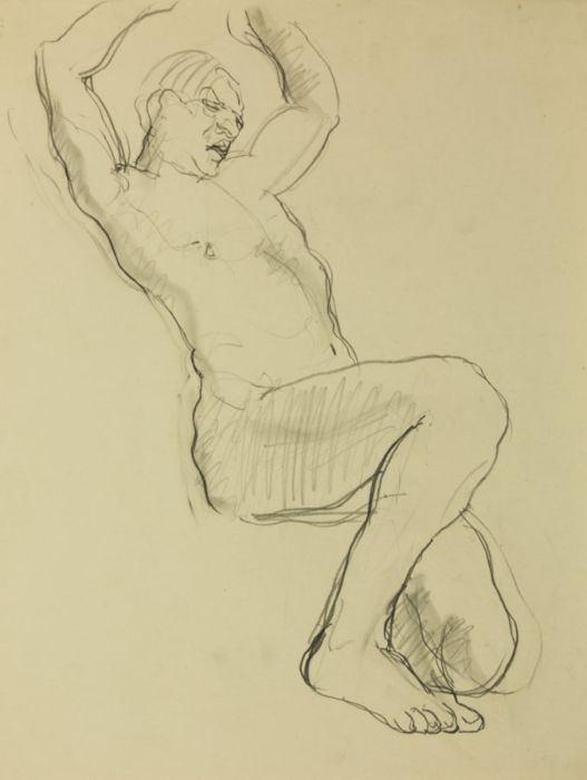 Elinor Bellingham-Smith - Early 20th Century Graphite Drawing, Male Nude Figure