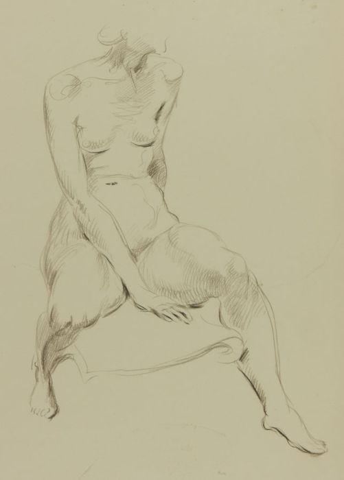 Georg Mayer-Marton - Fine Mid 20th Century Coloured Pencil, Expressionist Nude