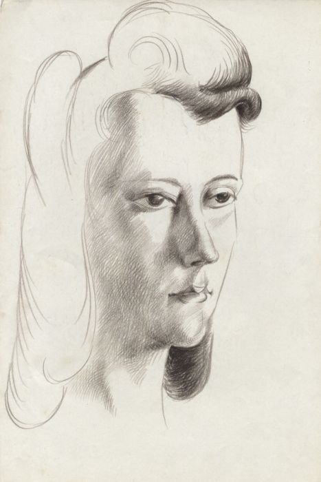 Georg Mayer-Marton - Mid 20th Century Coloured Pencil, Portrait of a Woman