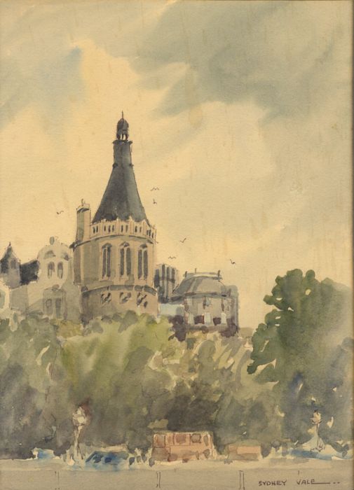Sydney Vale FRSA - Mid 20th Century Watercolour, View of Buildings