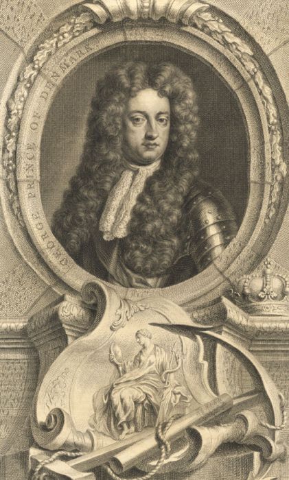 Jacobus Houbraken - 1745 Engraving, George Prince of Denmark