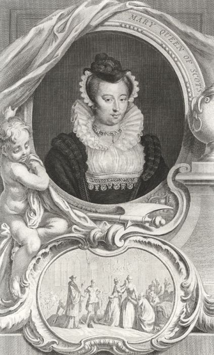Jacobus Houbraken - 1738 Engraving, Portrait of Mary Queen of Scots