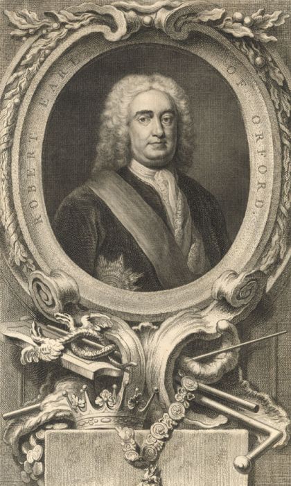 Jacobus Houbraken - 1746 Engraving, Portrait of Robert Earl of Orford