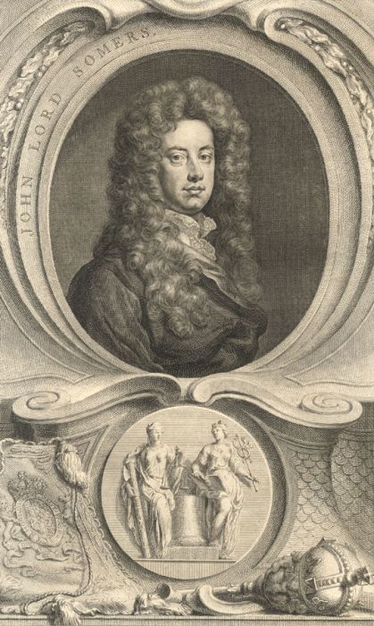 Jacobus Houbraken - 1745 Engraving, Portrait of John Lord Somers