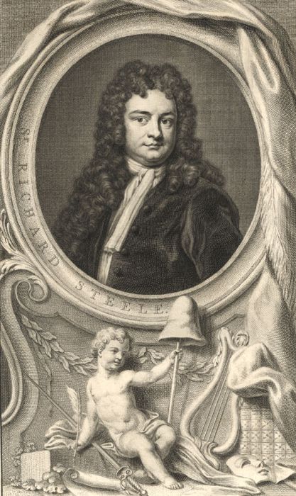 Jacobus Houbraken - 1748 Engraving, Portrait of Sir Richard Steele