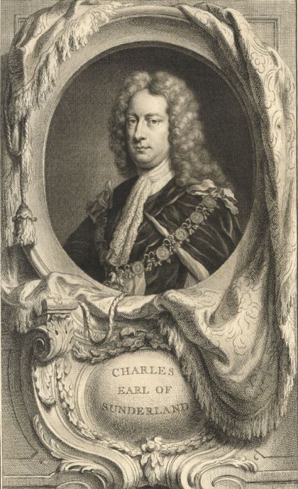 Jacobus Houbraken - 1746 Engraving, Portrait of Charles Earl of Sunderland
