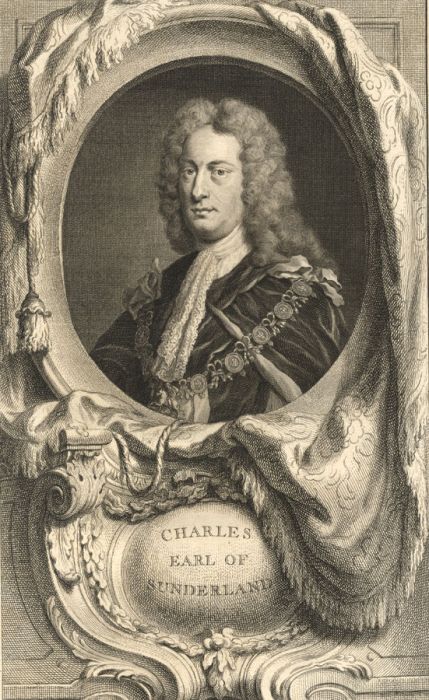 Jacobus Houbraken - 1746 Engraving, Portrait of Charles Earl of Sunderland