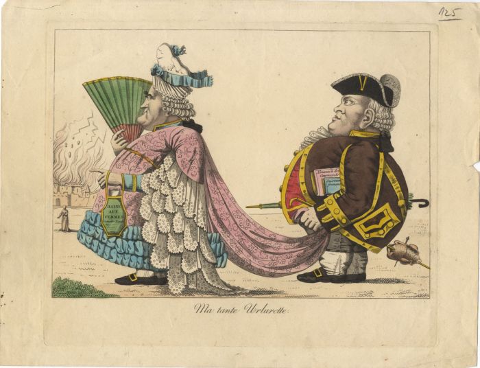 French School - Early 19th Century Etching, Satirical French Cartoon