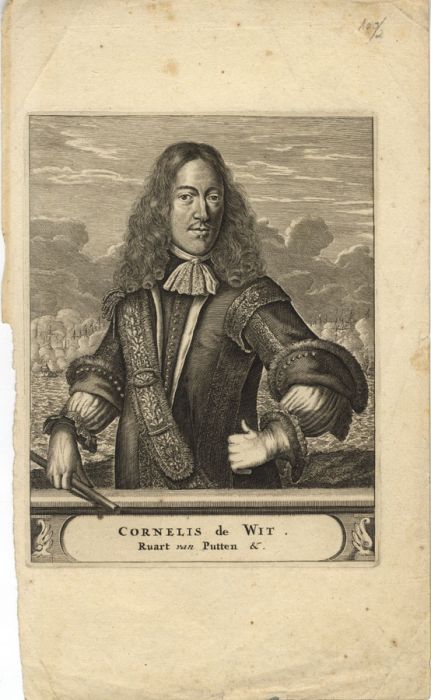 Ruart van Putten - 17th Century Engraving, Portrait of Cornelis de Wit