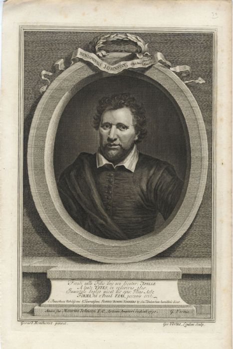 George Vertue after Gerard Honthorst - 1730 Engraving, Benjamin Johnson