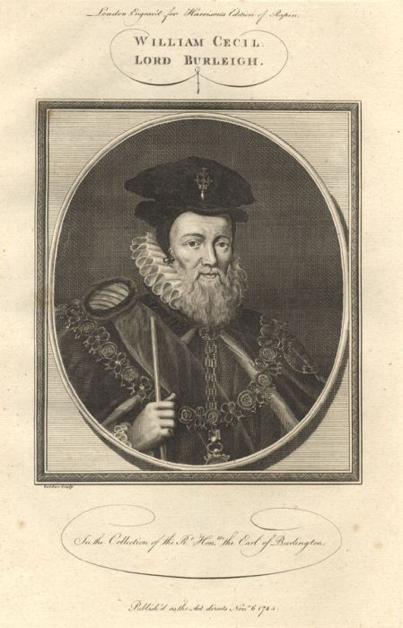 John Goldar (1729-1795) - 1784 Engraving, William Cecil Lord Burleigh