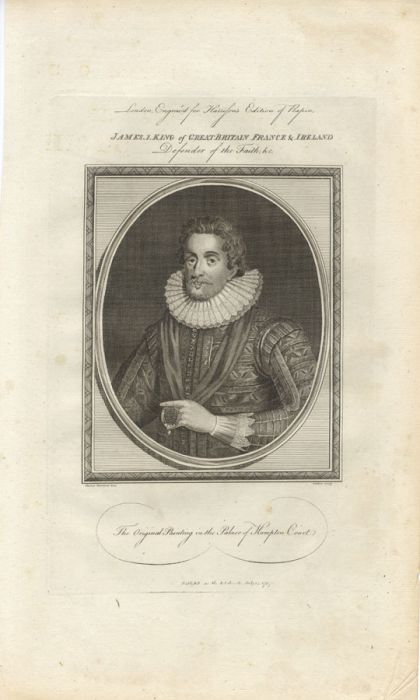 John Goldar (1729-1795) - 1787 Engraving, James I 
