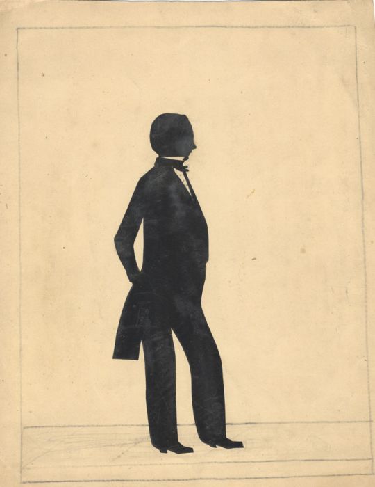 English School - Fine 19th Century Cut Paper, Portrait of a Gentlemen