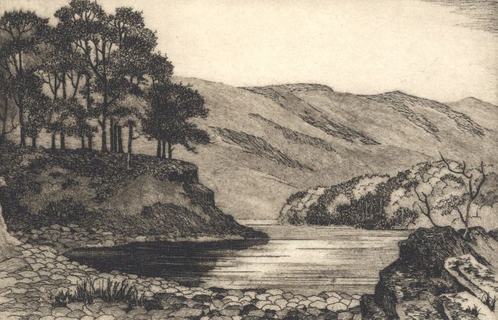 Mid 20th Century Etched Plate - Friar's Crag Derwentwater