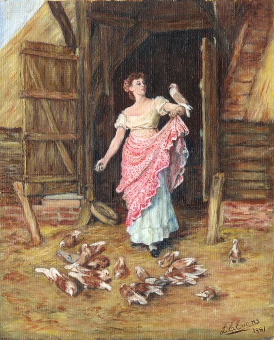 L.E. Evans - 1981 Oil, The Farmer's Daughter