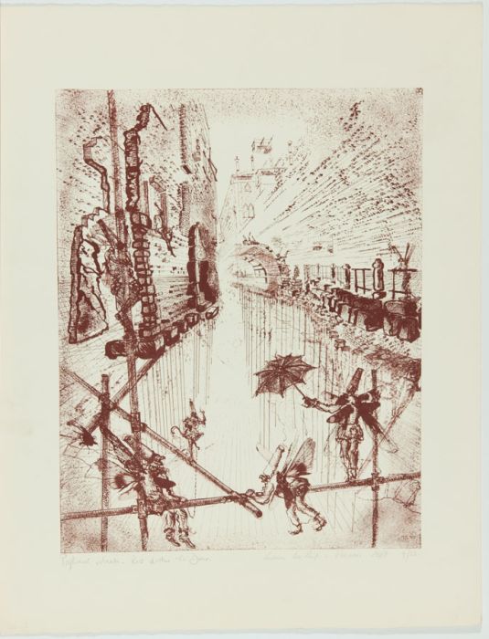Ludovico De Luigi (b.1933) - Signed 1969 Chromolithograph, Papliaui Volanti