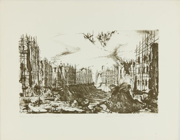 Ludovico De Luigi (b.1933) - Signed 1969 Chromolithograph, Cavolaie