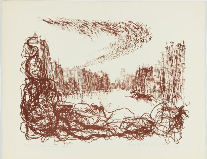Ludovico De Luigi (b.1933) - Signed 1969 Chromolithograph, Venezia