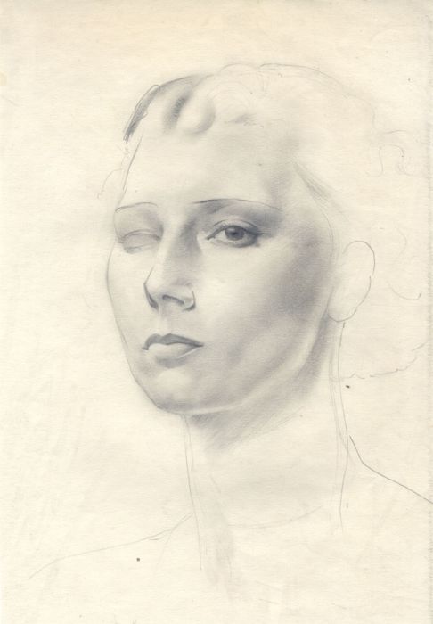 Catherine Moody (1920-2009) - Contemporary Graphite Drawing, Portrait Study