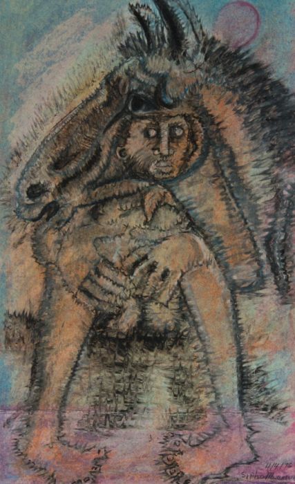 Sipho Muemue - 1978 Mixed Media, Stylised Figure