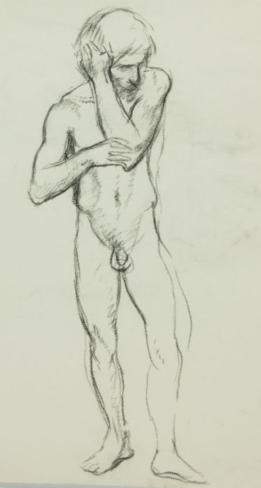 Barbara Dorf - Mid 20th Century Charcoal Drawings, Portrait and Nude Studies