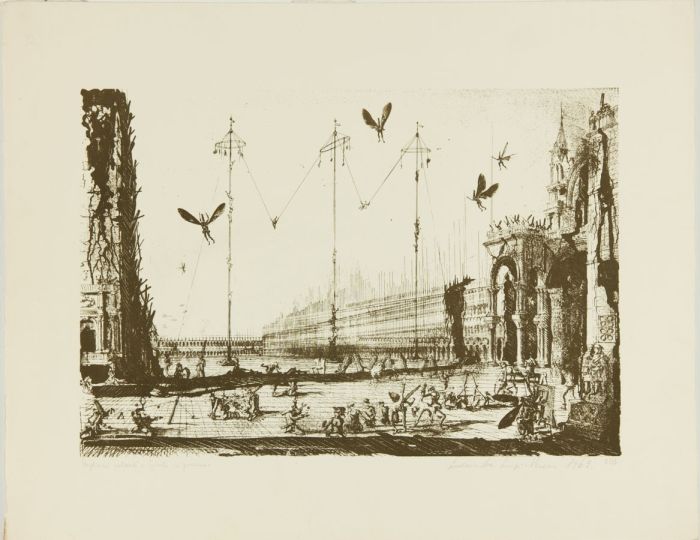 Ludovico De Luigi (b.1933) - Signed 1969 Chromolithograph, Pagliacci Volenti