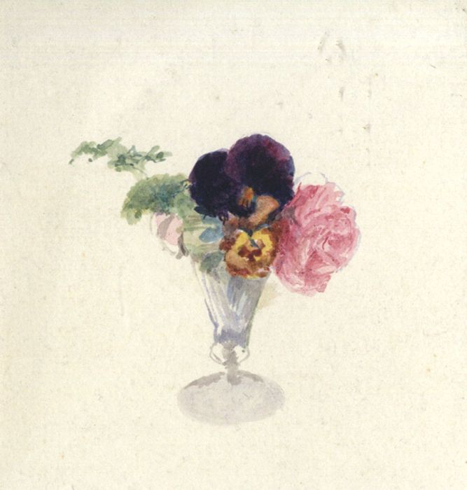 Joseph Clark - Small Late 19th Century Watercolour, Vase of Flowers