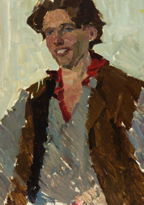 Yuri Alexandrovich Savinov (1929-1997) - Russian School Oil, Portrait of a Man